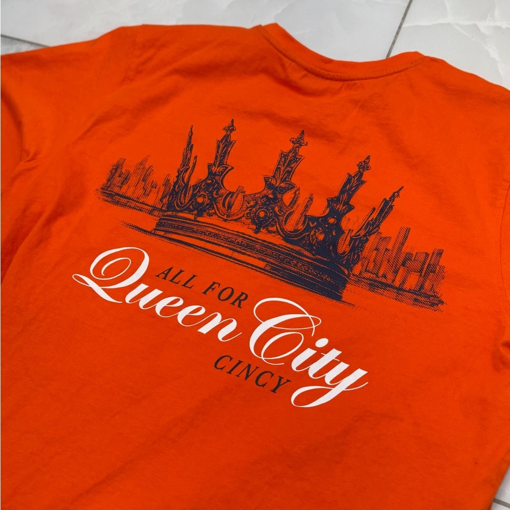 FC Cincinnati Unisex Orange Heavyweight Relaxed Warmup Ringer Style T-Shirt - Picture 2 of 4